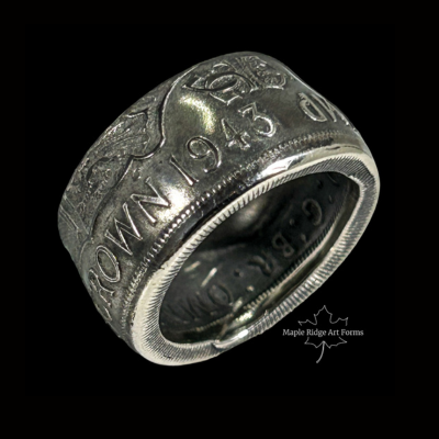 1943 Silver Coin Ring