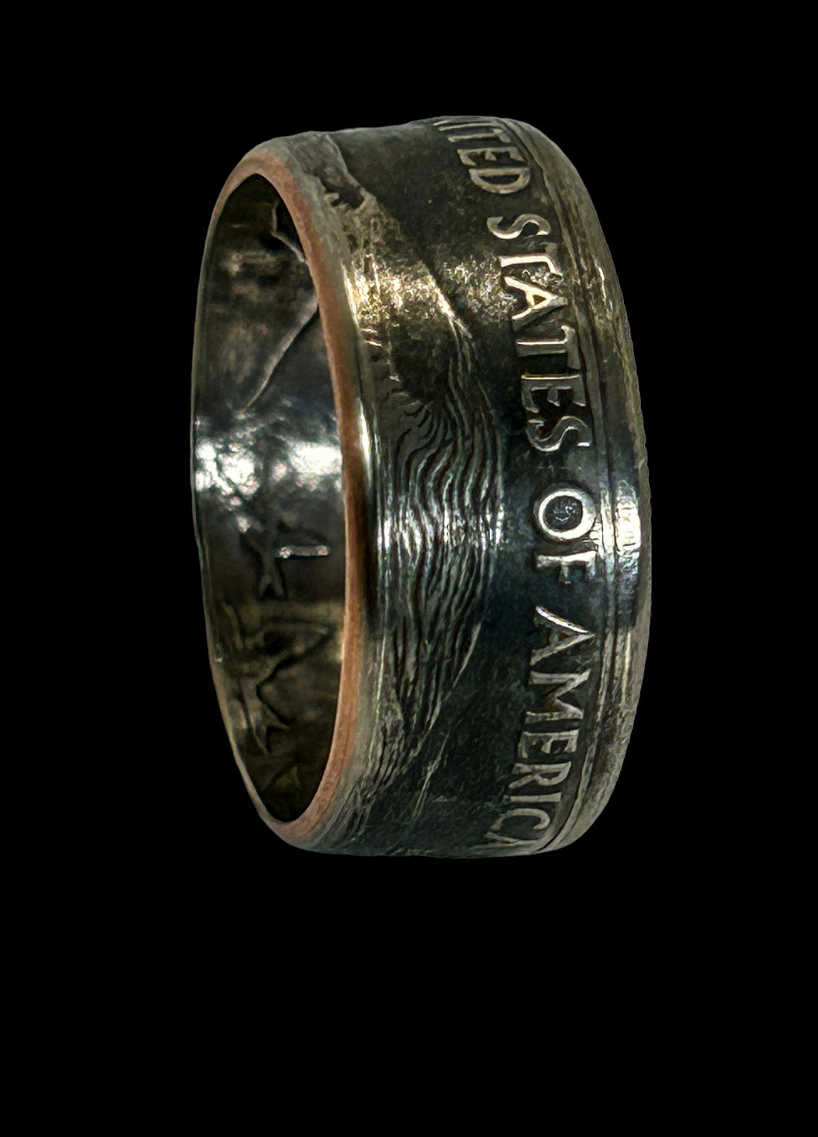 USA Silver/Copper-Lined Coin Ring