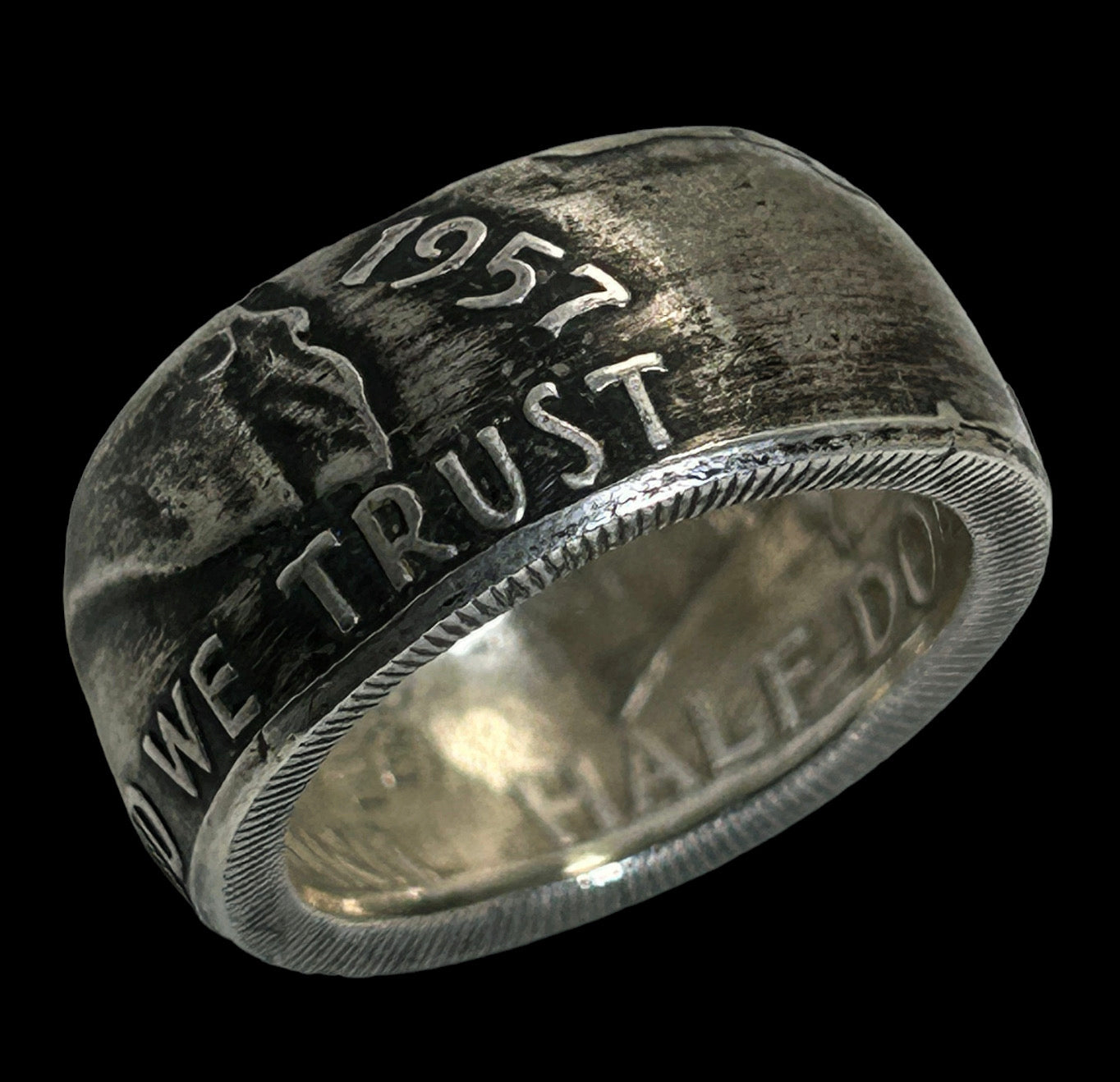 1957 In God We Trust Silver Coin Ring