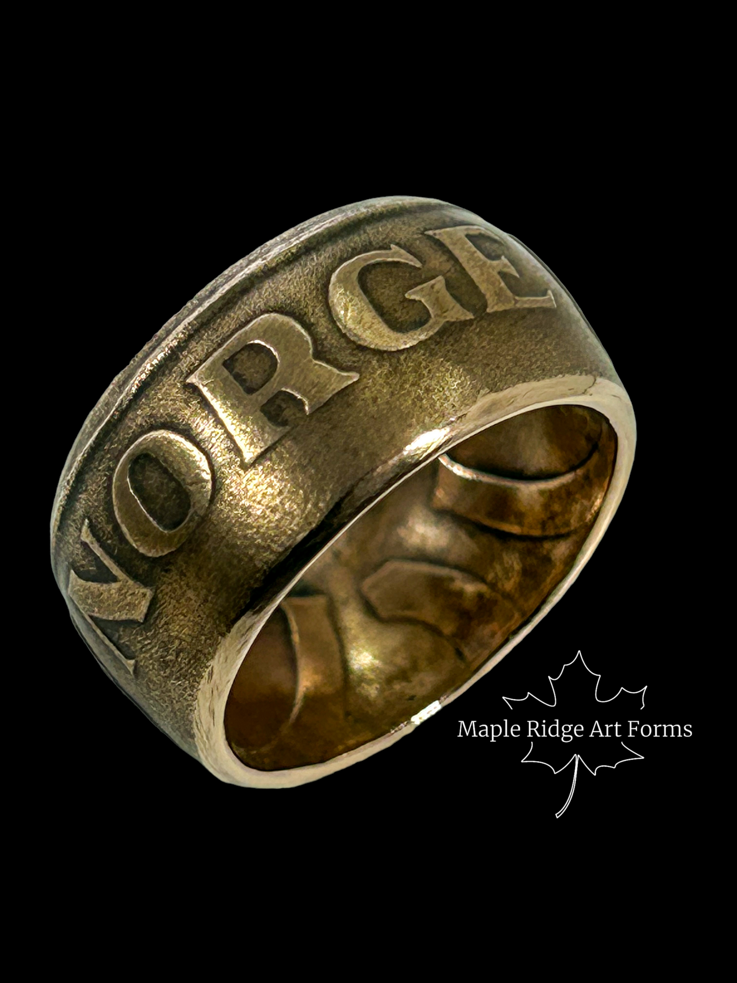 Norge Brass Coin Ring