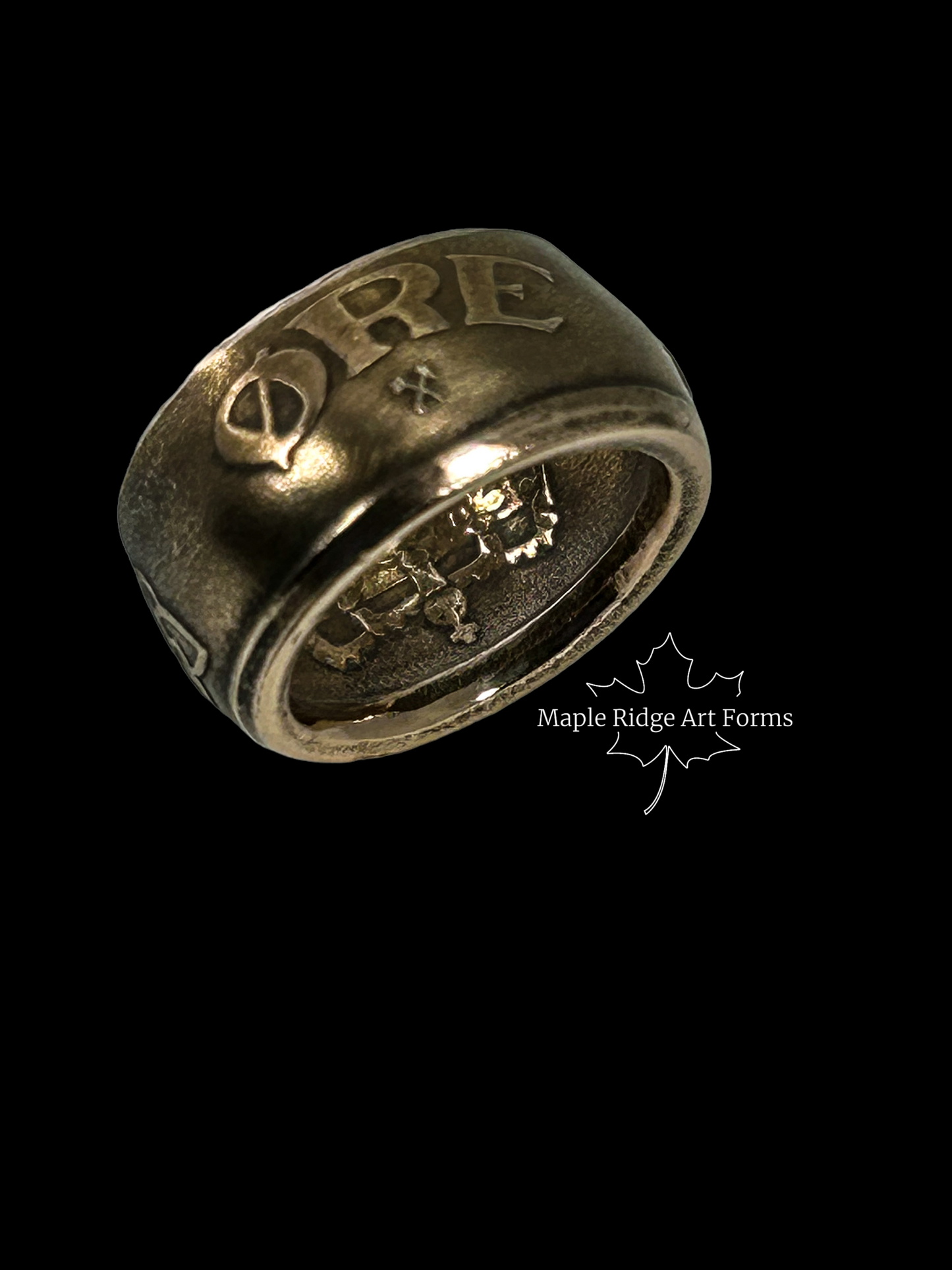 Ore Brass Coin Ring