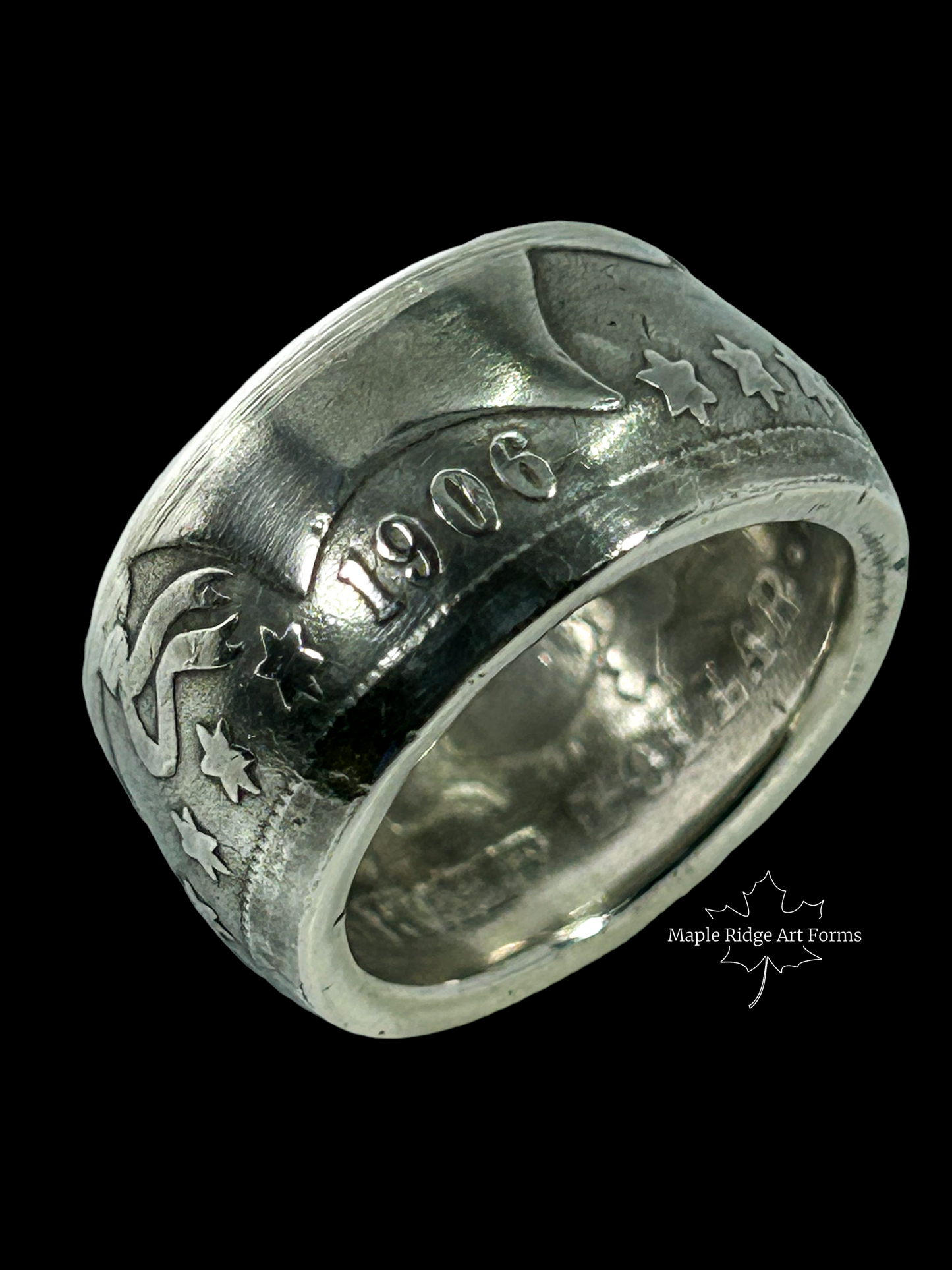 1906 Silver Coin Ring