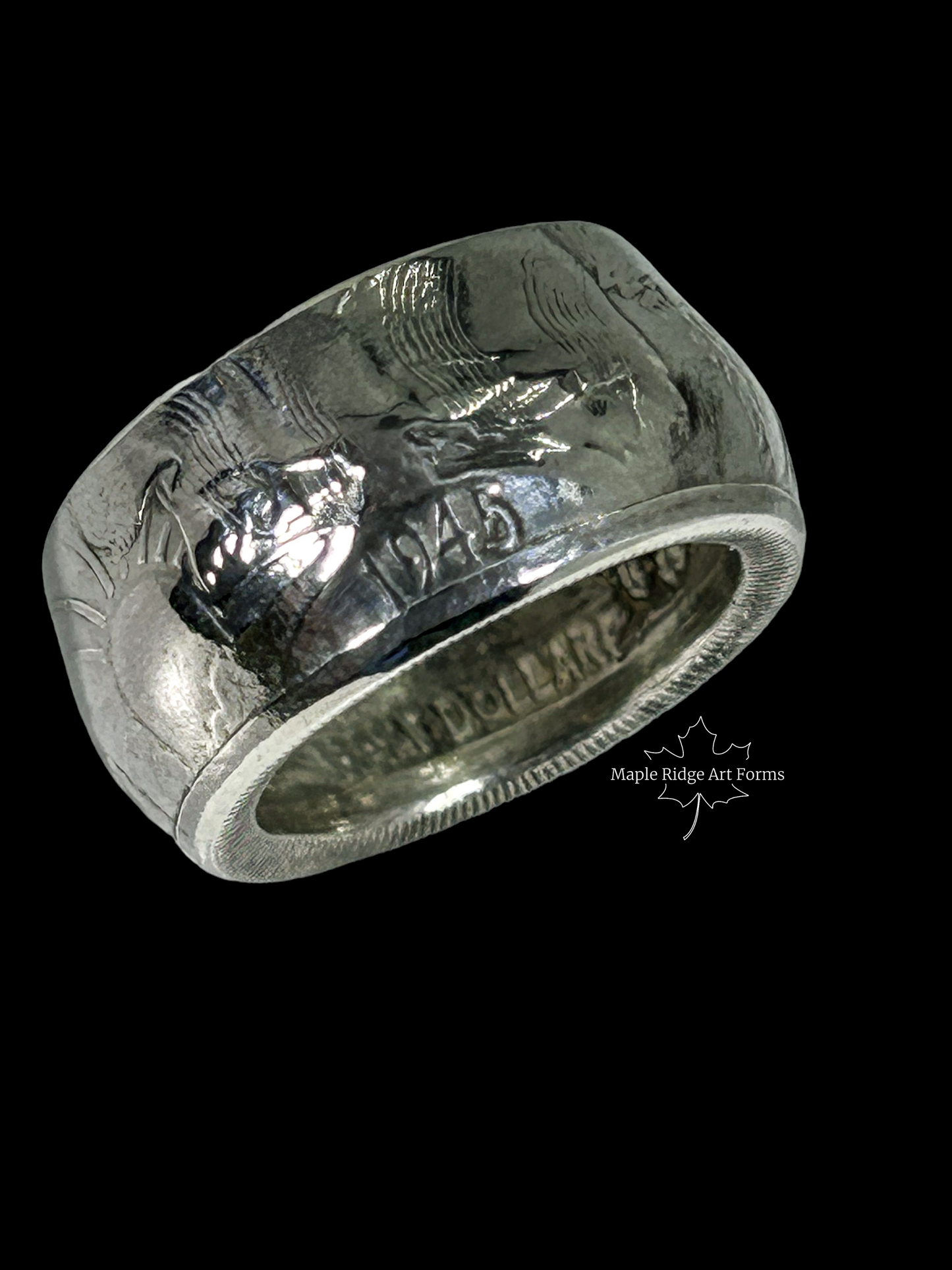 1945 Silver Coin Ring
