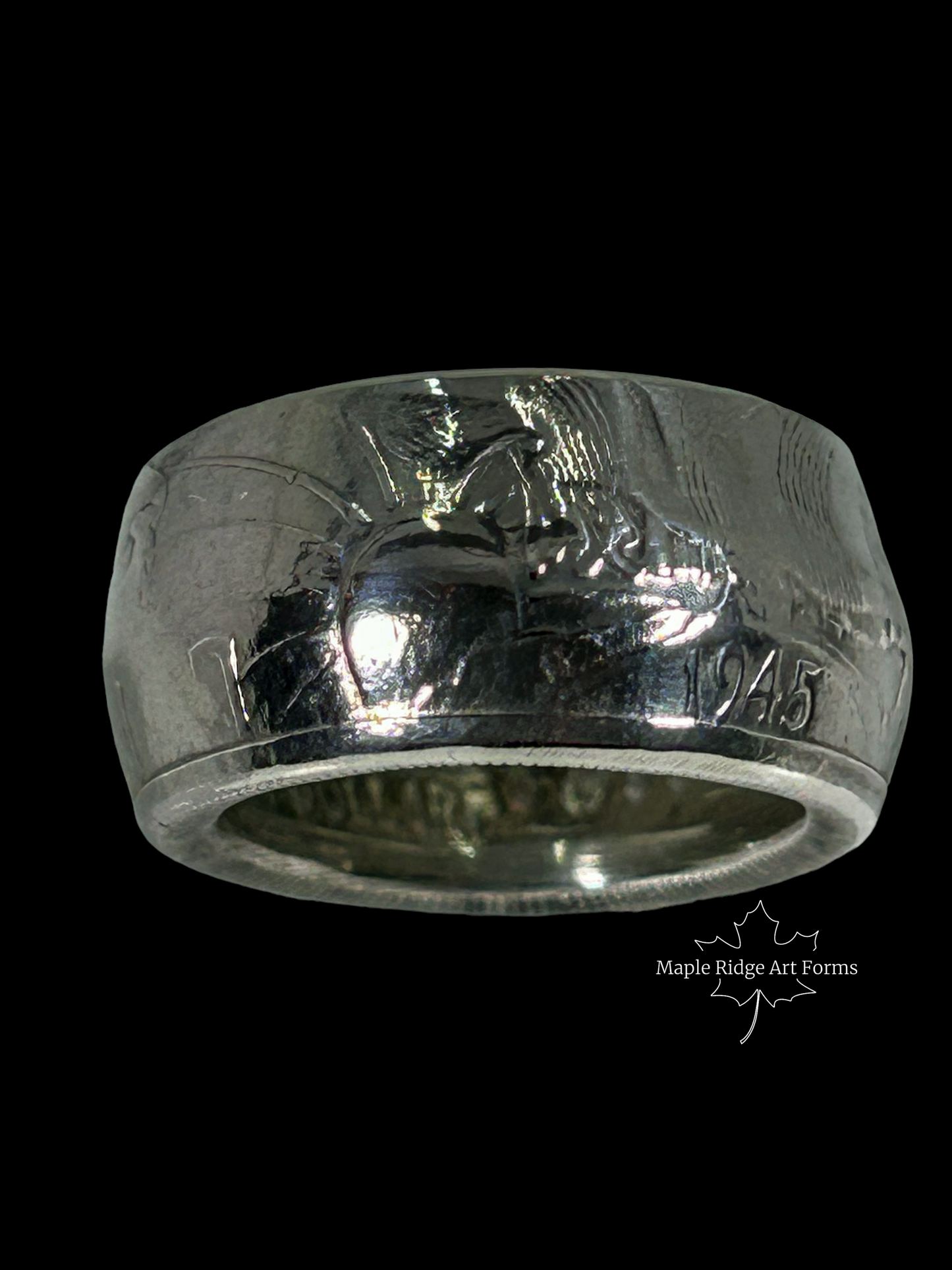 1945 Silver Coin Ring