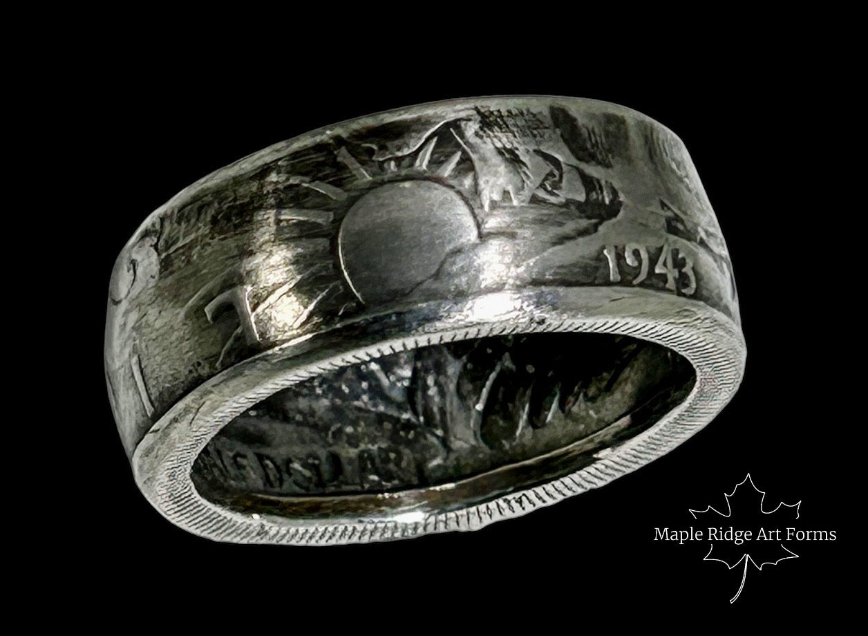 Sunrise 1943 Silver Coin Ring