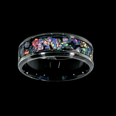 Technicolor Abalone Silver Ring