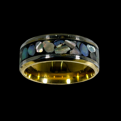 Soft Abalone Silver Ring