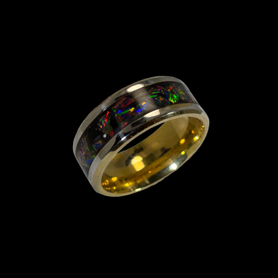 Abalone Silver and Gold Ring