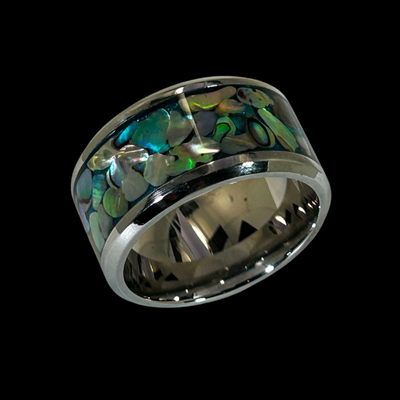 Rainforest Abalone Silver Ring