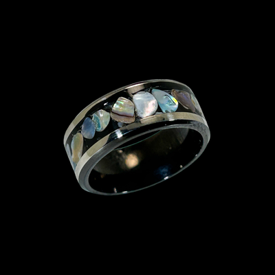 Sophisticated Abalone Silver Ring