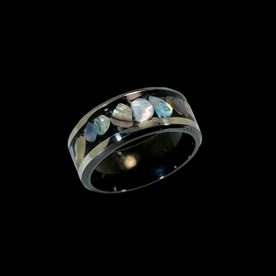 Precious Abalone Silver Ring