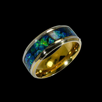 Blues Silver and Gold Ring