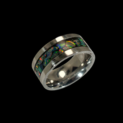 Dusk Abalone Silver Ring