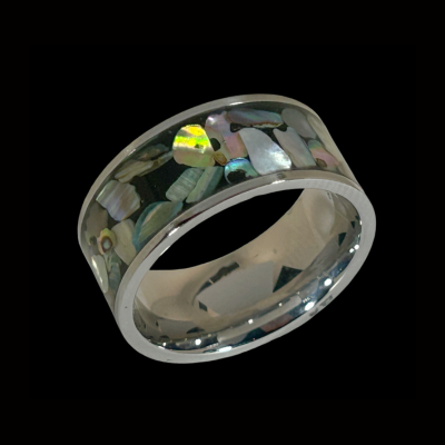 Multicolor Natural Abalone Ring 1