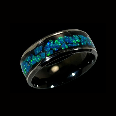 Multicolor Silver Natural Abalone Ring 12