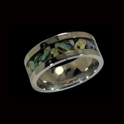 Multicolor Natural Abalone Ring 7