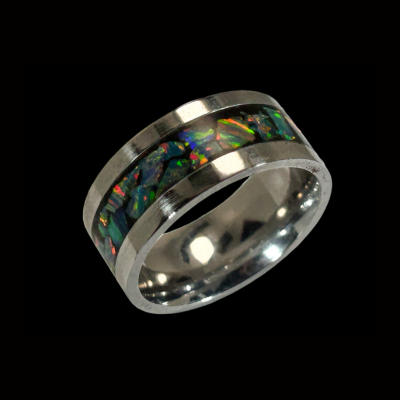 Multicolor Natural Abalone Ring 8