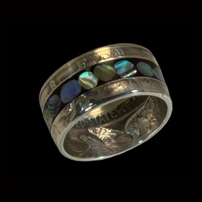 Multicolor Natural Abalone Ring 2