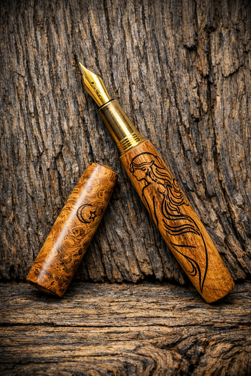 Laser Engraved Exotic Fountain Pen