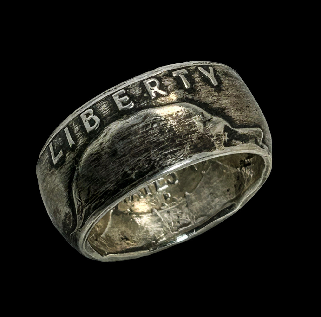 Silver Liberty Coin Ring