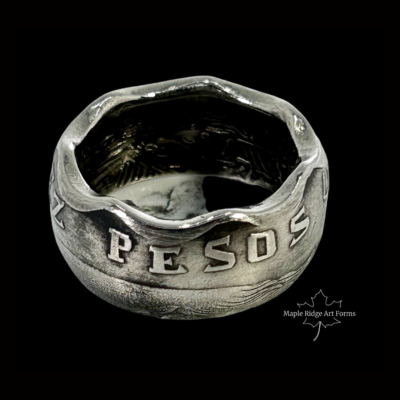 Pesos Silver Coin Ring