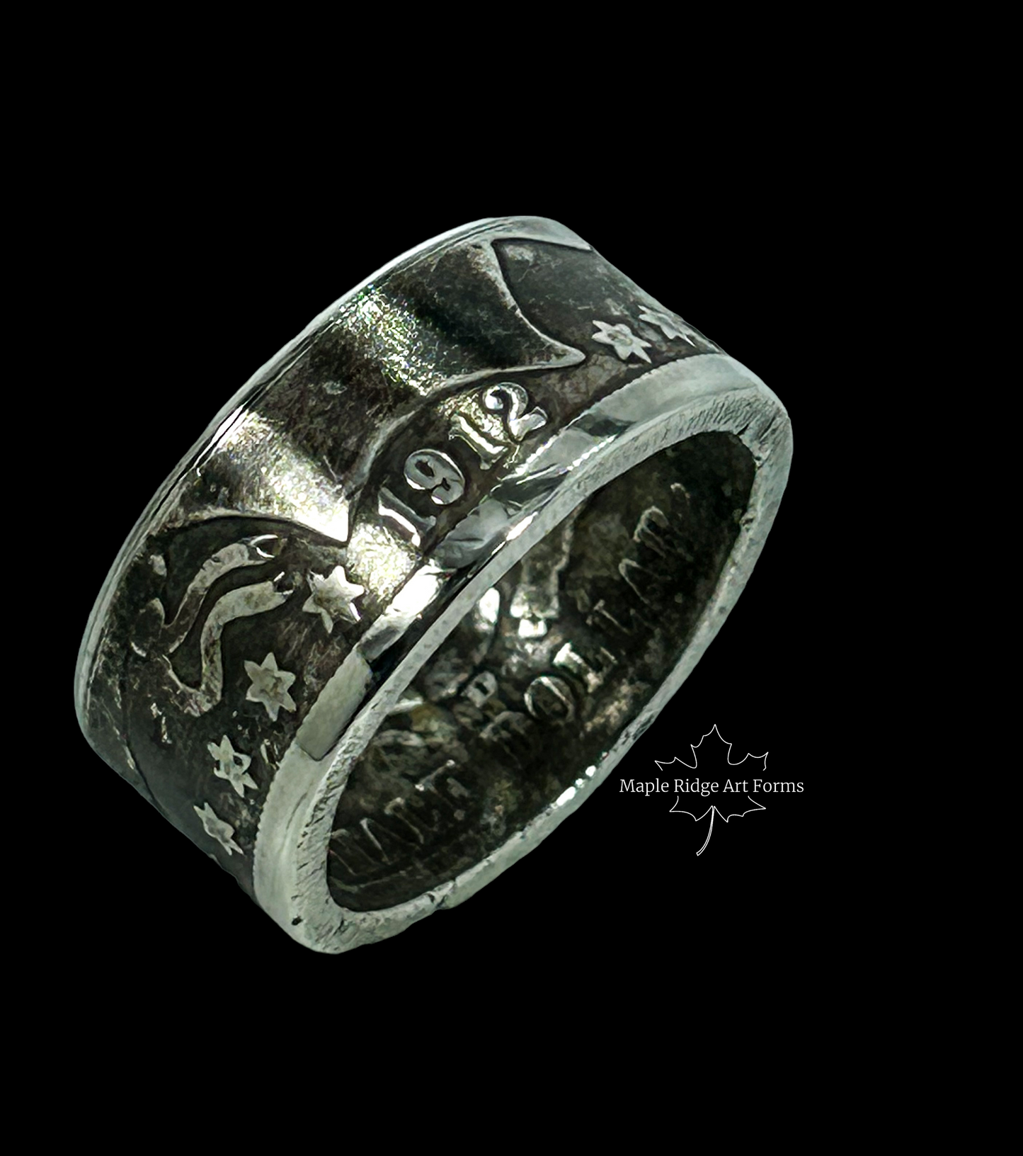 1912 Silver Coin Ring