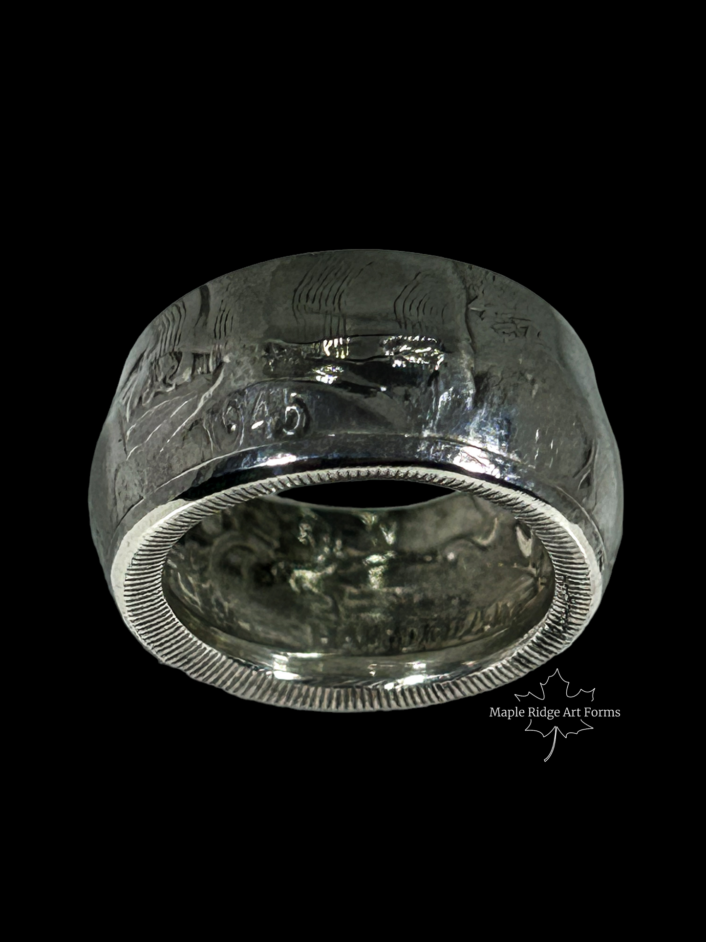 1945 Silver Coin Ring